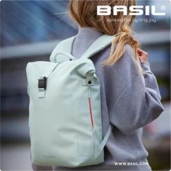 Promo 😉 Basil SoHo Fietsrugzak Nordlicht - Enkele Fietstas - Pastelgroen - 17 Liter ✨ -AGU WINKLE 550x550 589