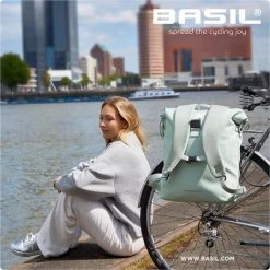 Promo 😉 Basil SoHo Fietsrugzak Nordlicht - Enkele Fietstas - Pastelgroen - 17 Liter ✨ -AGU WINKLE 550x550 591
