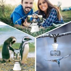 Beste deal ???? Apai Genie Auto Object Tracking Houder Smartphone - 360 Graden Selfie Stick - Mount Telefoon - Automatisch Volgen - Bewegingssensor Statief - Bewegende Beelden - Video & Foto S - IPhone & Android - Wit ???? -AGU WINKLE 550x550 629