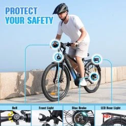 Uitgang 😀 HITWAY 26" Elektrische Mountainbike, 35-70KM Power Assist-fietsen Voor Mannen En Vrouwen 48V/7,5Ah/250W Krachtige E-bike 👍 -AGU WINKLE 550x550 663