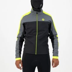 Korting ???? Rogelli Freeze Winterjack - Zwart/Grijs/Fluor - Maat XL ???? -AGU WINKLE 550x550 684