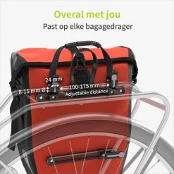 Top 10 ???? ACROPAQ Fietstas - Enkele, 25L, Waterdichte, Dragen Als Handtas En Schoudertas, Met Reflectoren - Ook Voor Elektrische Fietsen - Oranje ⭐ -AGU WINKLE 550x550 692