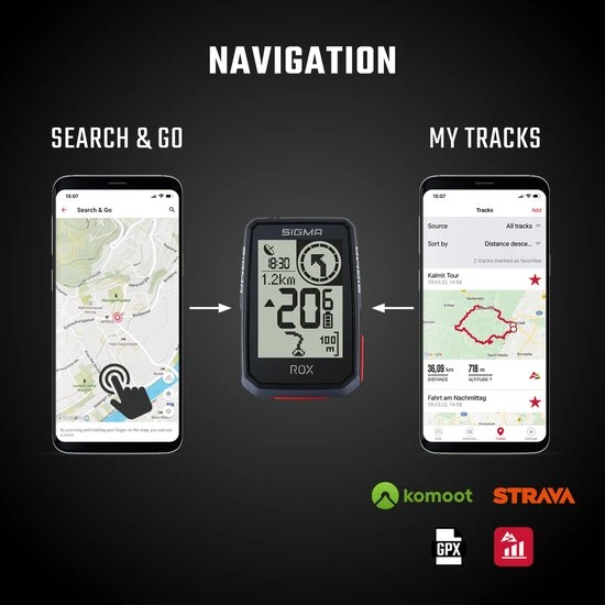 Beste Pirce ???? SIGMA SPORT ROX 2.0 GPS Bike Computer - Top Mount Set, Zwart ???? 9 Beste Pirce ???? SIGMA SPORT ROX 2.0 GPS Bike Computer - Top Mount Set, Zwart ???? - Afbeelding 9