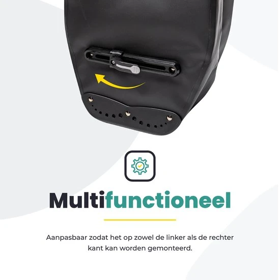 Goedkoop ๐ Voltano Luxe Fietstas 28L - Enkele Pakaftas - Zwart - 100% Waterdicht ๐ 7 Goedkoop ๐ Voltano Luxe Fietstas 28L - Enkele Pakaftas - Zwart - 100% Waterdicht ๐ - Afbeelding 7