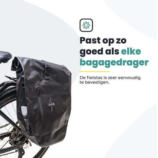 Goedkoop ๐ Voltano Luxe Fietstas 28L - Enkele Pakaftas - Zwart - 100% Waterdicht ๐ 10 Goedkoop ๐ Voltano Luxe Fietstas 28L - Enkele Pakaftas - Zwart - 100% Waterdicht ๐ - Afbeelding 10