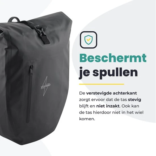 Goedkoop ๐ Voltano Luxe Fietstas 28L - Enkele Pakaftas - Zwart - 100% Waterdicht ๐ 13 Goedkoop ๐ Voltano Luxe Fietstas 28L - Enkele Pakaftas - Zwart - 100% Waterdicht ๐ - Afbeelding 13