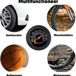 Kopen 🎁 EasyDo Matzwarte Fietspomp Met Drukmeter én Extra Ventielen - Multifunctioneel Mondstuk – Schrader En Presta – Aluminium Lichtgewicht Vloerpomp – Ballenpomp/ Scooterpomp/ Autobandenpomp 🤩 -AGU WINKLE 550x562 2