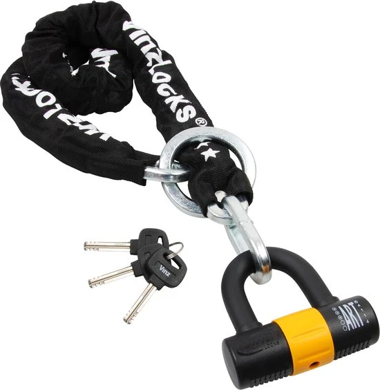 Nieuw ❤️ VINZ Kungur ART 3 Kettingslot 200 Cm / Fietsslot / Scooterslot / Motorslot / Schijfremslot ???? 16 Nieuw ❤️ VINZ Kungur ART 3 Kettingslot 200 Cm / Fietsslot / Scooterslot / Motorslot / Schijfremslot ???? - Afbeelding 16