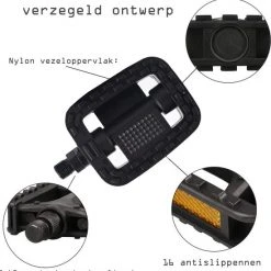 Hete verkoop 🎁 Discountershop Fietspedalen - Anti Slip - Trappers Voor Fiets Met Reflector - 1.4 Mm Schroefdraad Zwart 🔔 -AGU WINKLE 550x566