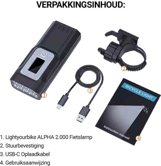 Beste deal ???? Lightyourbike ? Lightyourbike ALPHA 2000 - Fietsverlichting LED & USB Oplaadbaar - Powerbank 10.000 MAh - Fietslamp Racefiets & MTB - 2.000 Lumen ✨ 7 Beste deal ???? Lightyourbike ? Lightyourbike ALPHA 2000 - Fietsverlichting LED & USB Oplaadbaar - Powerbank 10.000 MAh - Fietslamp Racefiets & MTB - 2.000 Lumen ✨ - Afbeelding 7