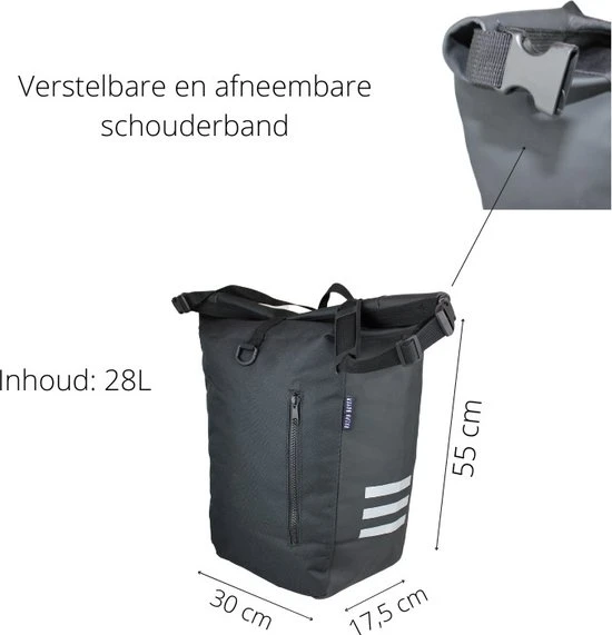 Aanbiedingen ✨ Fana Bags Enkele Fietstas En Schoudertas Zwart - Fietstas Enkel - Fietsshopper - Lange Schouderband - Reflecterend Zijkant - Handvat ???? 3 Aanbiedingen ✨ Fana Bags Enkele Fietstas En Schoudertas Zwart - Fietstas Enkel - Fietsshopper - Lange Schouderband - Reflecterend Zijkant - Handvat ???? - Afbeelding 3
