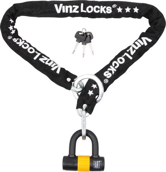 Nieuw ❤️ VINZ Kungur ART 3 Kettingslot 200 Cm / Fietsslot / Scooterslot / Motorslot / Schijfremslot ???? 1 Nieuw ❤️ VINZ Kungur ART 3 Kettingslot 200 Cm / Fietsslot / Scooterslot / Motorslot / Schijfremslot ????