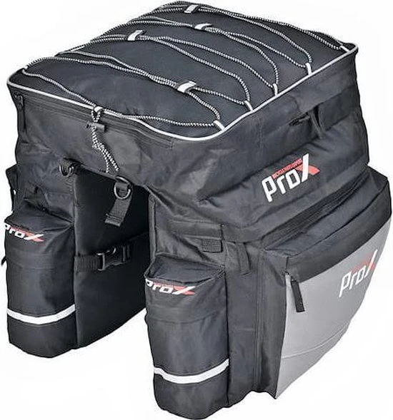 Beste Pirce ???? Fietstassen Dubbel ProX - Waterdichts 43 Liter Fietstas - Zwart Grijs - Regenhoes ✔️ 8 Beste Pirce ???? Fietstassen Dubbel ProX - Waterdichts 43 Liter Fietstas - Zwart Grijs - Regenhoes ✔️ - Afbeelding 8