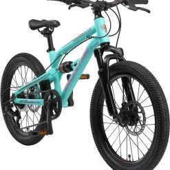 Kopen ✨ Bikestar Alu MTB Fully, 7 Speed, 20 Inch, Turquoise 🎁