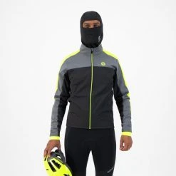 Korting ???? Rogelli Freeze Winterjack - Zwart/Grijs/Fluor - Maat XL ???? -AGU WINKLE 550x602 2