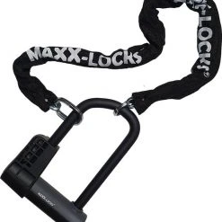 Beste Pirce 🥰 Maxx-Locks Huntly Beugelslot - Fietsslot ART 2 - 20cm -Inclusief 90cm Ketting - Zwart 🔥