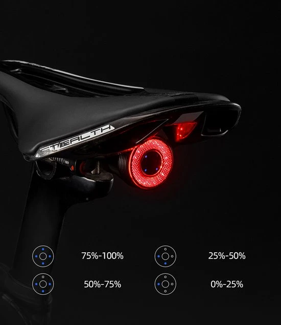 Goedkoop ???? Rockbros Slim Fiets Achterlicht, Automatische Rem Sensor, IPx6 Waterdicht LED, Via USB Opladen, Met Zadelbevestiging, Slimme Fietsverlichting ???? 6 Goedkoop ???? Rockbros Slim Fiets Achterlicht, Automatische Rem Sensor, IPx6 Waterdicht LED, Via USB Opladen, Met Zadelbevestiging, Slimme Fietsverlichting ???? - Afbeelding 6