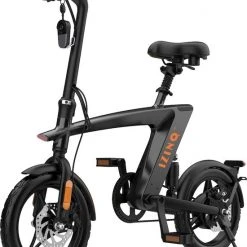 Korting 🧨 *BLACK FRIDAY DEAL* IZINQ H1 - Fiets / Vouwfiets / Elektrische Scooter - 14" Luchtbanden - Lithium 10.0Ah 36V - Zwart/Oranje - 25km/u - Volwassenen En Kinderen - Windgoo ⌛