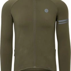 Beste deal 😍 AGU Thermo Fietsshirt Lange Mouwen Essential Heren - Army Green - L 🎉