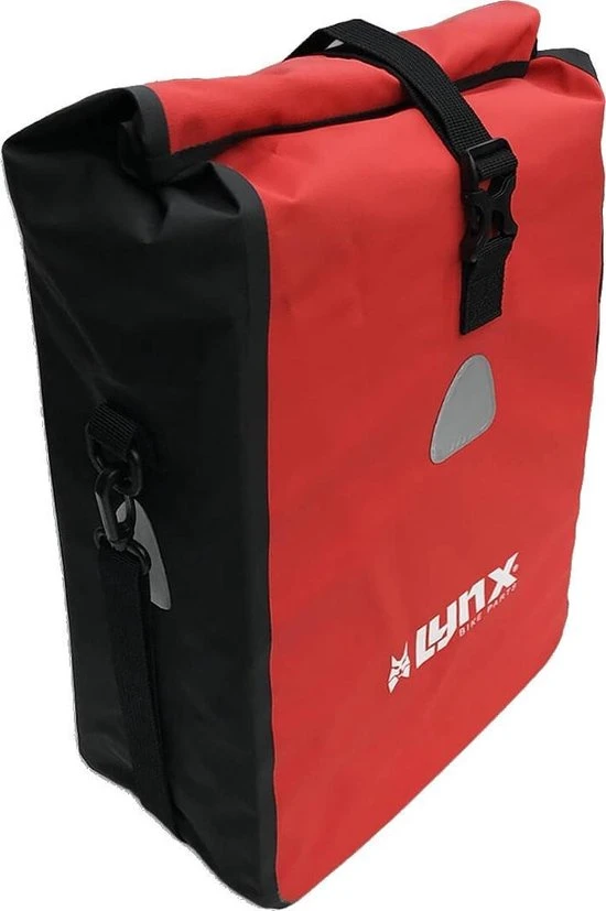 Beste Verkoop β€οΈ Lynx Single Pannier Bag Pakaftas / Fietstas Zwart / Rood 21 L - Tarpaulin π 1 Beste Verkoop β€οΈ Lynx Single Pannier Bag Pakaftas / Fietstas Zwart / Rood 21 L - Tarpaulin π