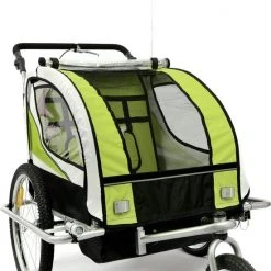 Groothandel ⭐ Viking Choice Fietkar - 2 Kinderen - Met Schokbreker - Lime 🤩